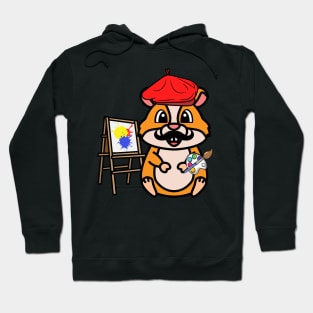 Cute Hamster is a painter Hoodie